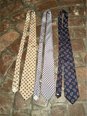 Lot Of 3 VTG Hardy Amies London All Silk Men’s Neckties